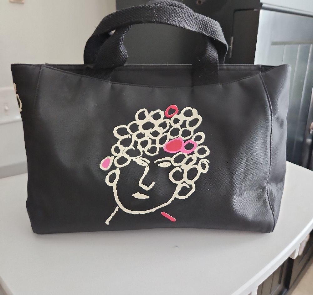 Kate Spade Black and Pink Artistic Tote Bag